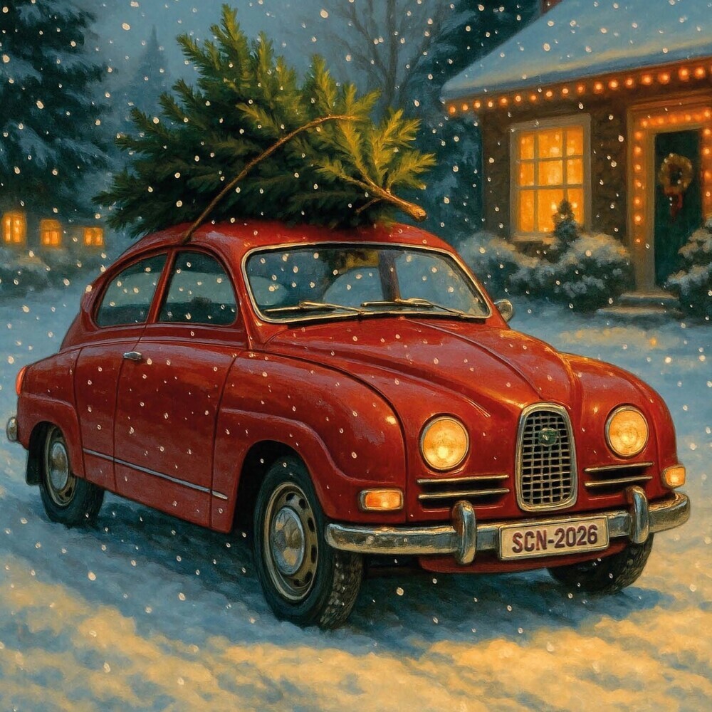 Het bestuur van Saab Club Nederland wenst alle leden een kerst vol warmte en in 2026 een glimlach tijdens elke rit!